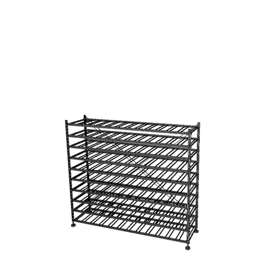 Professionelles Basis-Weinregal aus Metall für 120 Flaschen, 120 cm breit