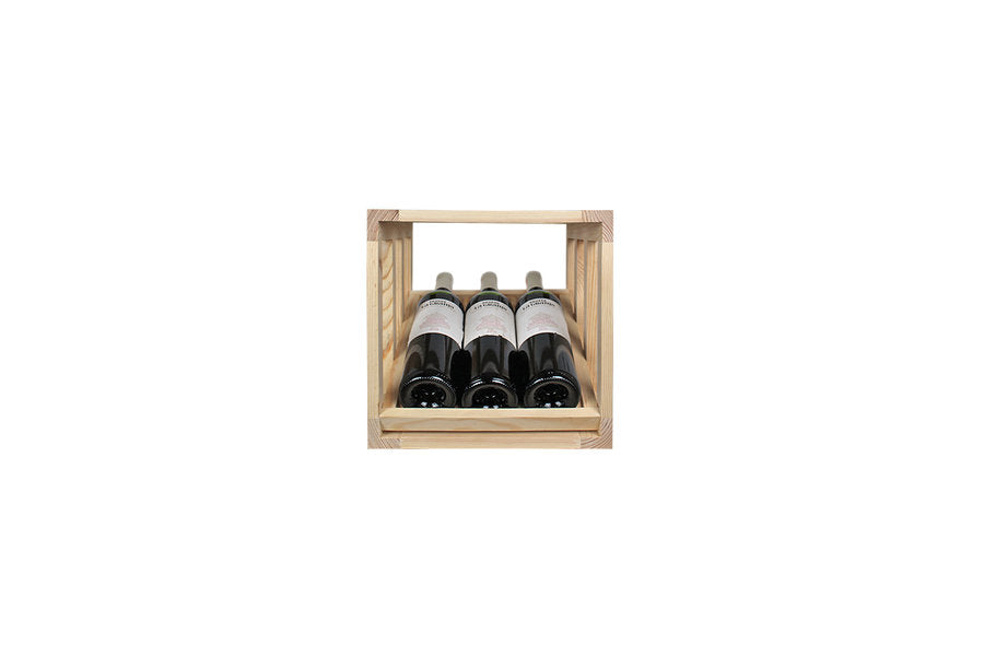 SAM stapelbares Weinregal aus Eichenholz mit schräger Ablage