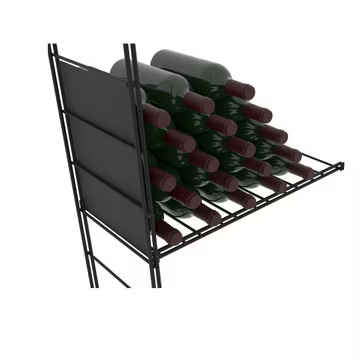 AIV Weinregal Schwarze Metall-Seitenplatte