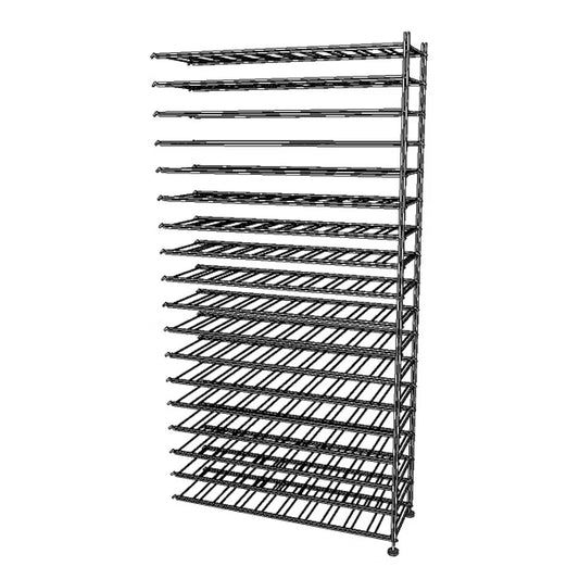 Professionelles Anbau-Weinregal aus Metall für 180 Flaschen, 100 cm breit