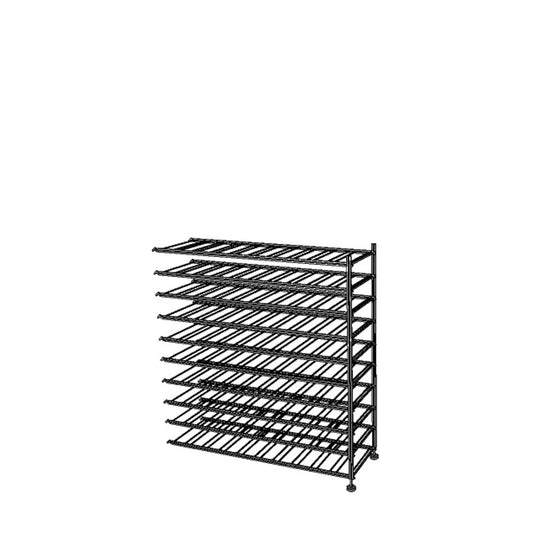 Professionelles Anbau-Weinregal aus Metall für 100 Flaschen, 100 cm breit