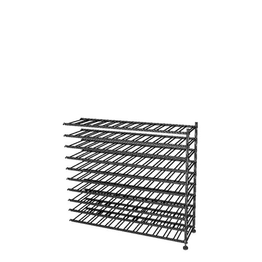Professionelles Anbau-Weinregal aus Metall für 120 Flaschen, 120 cm breit
