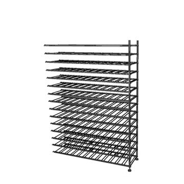 Professionelles Anbau-Weinregal aus Metall für 180 Flaschen, 120 cm breit
