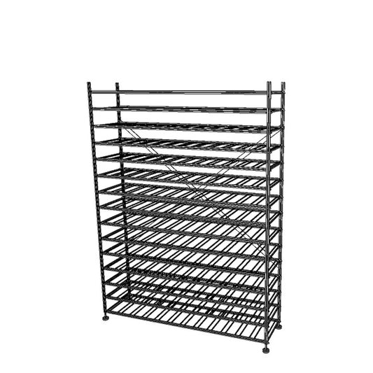 Professionelles Basis-Weinregal aus Metall für 180 Flaschen, 120 cm breit