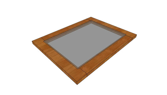 OAKZZ Case Rack – Glaspaneel mit Rahmen aus massiver Eiche